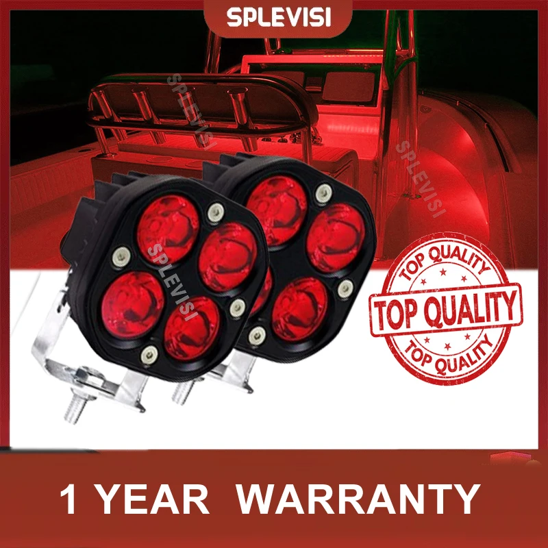 Fishing Boat Navigation Light - 2x Marine LED-Navigationslichter, rote Boots-Spreizlichter für