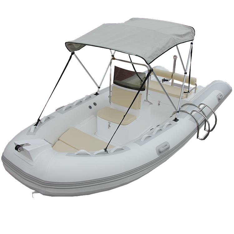 Fishing Boat Fiberglass - CE-zertifiziertes 4,8 m tiefes V-Boden-Fiberglas-RIB-Boot-Doppelmodell mit