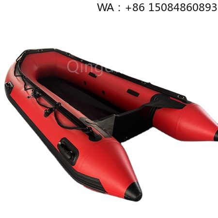 Fishing Boat Inflatable - 2025 Fabrikneues rotes aufblasbares Angelboot, Aluminiumboden,
