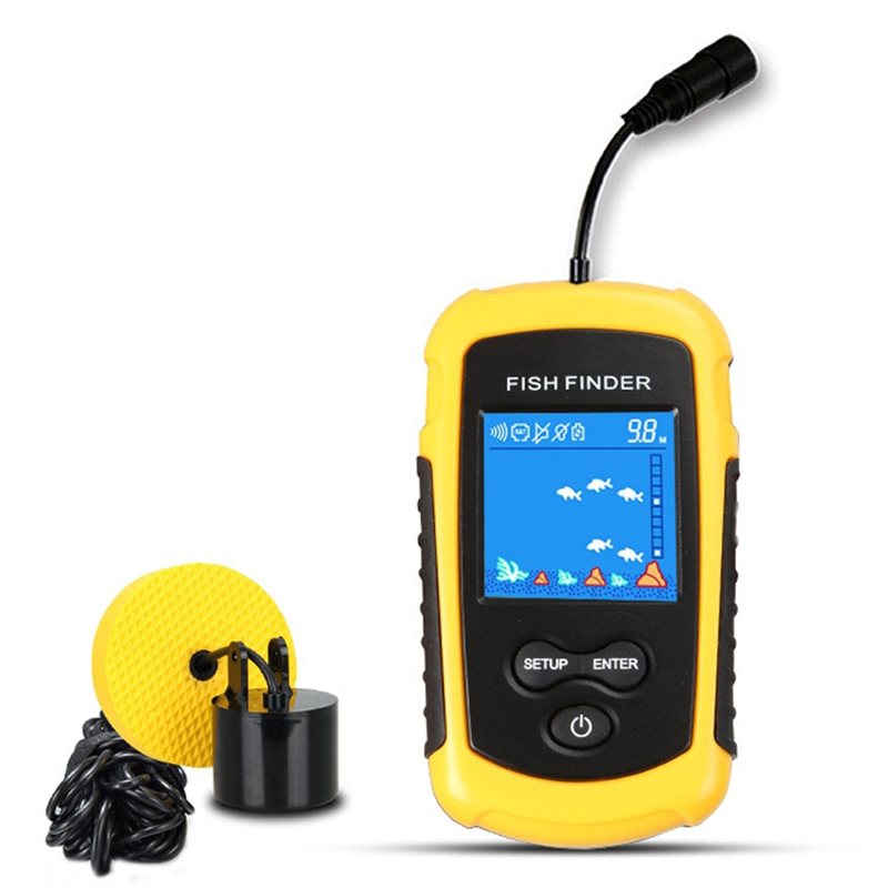 Fishing Boat Depth Finder - ABHT-Kayak Tragbarer Fisch-Tiefenmesser Handgehaltener Fischfinder Sonar