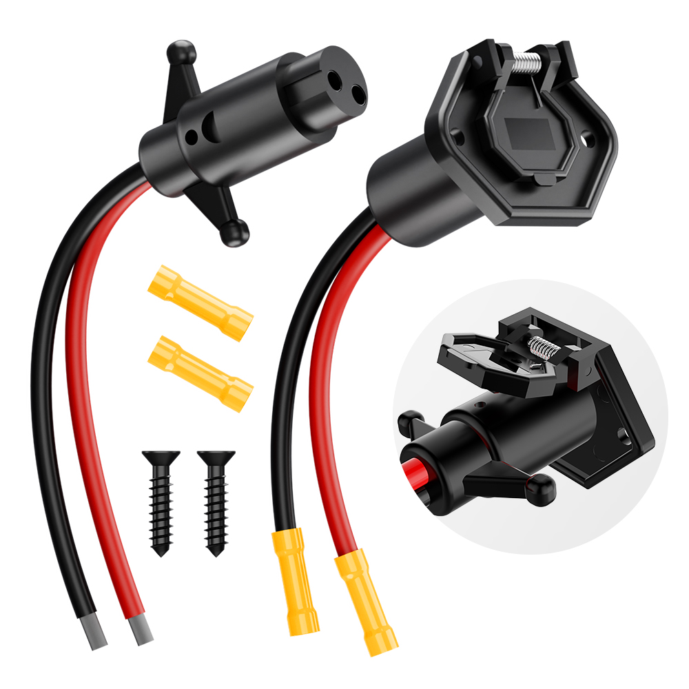 Fishing Boat Steering Wheel - Schleppmotor-Stecker, 12V-24V 10-Draht-Schleppmotor-Buchse, Universelle Marine-Trolling-Motor-Anschlussbuchse, Schnellverbindungs-Buchse