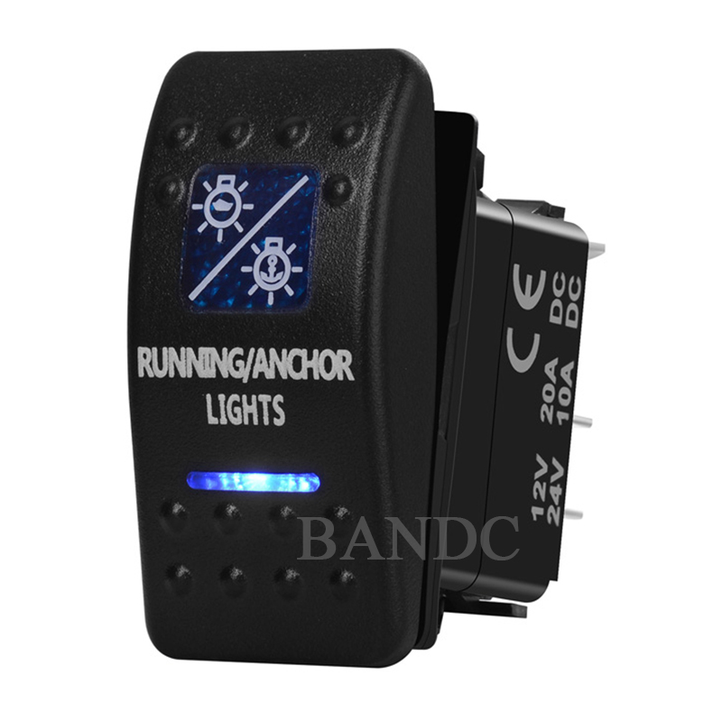 Fishing Boat Anchor - Blaue LED Lauf-/Anker licht Wipp schalter