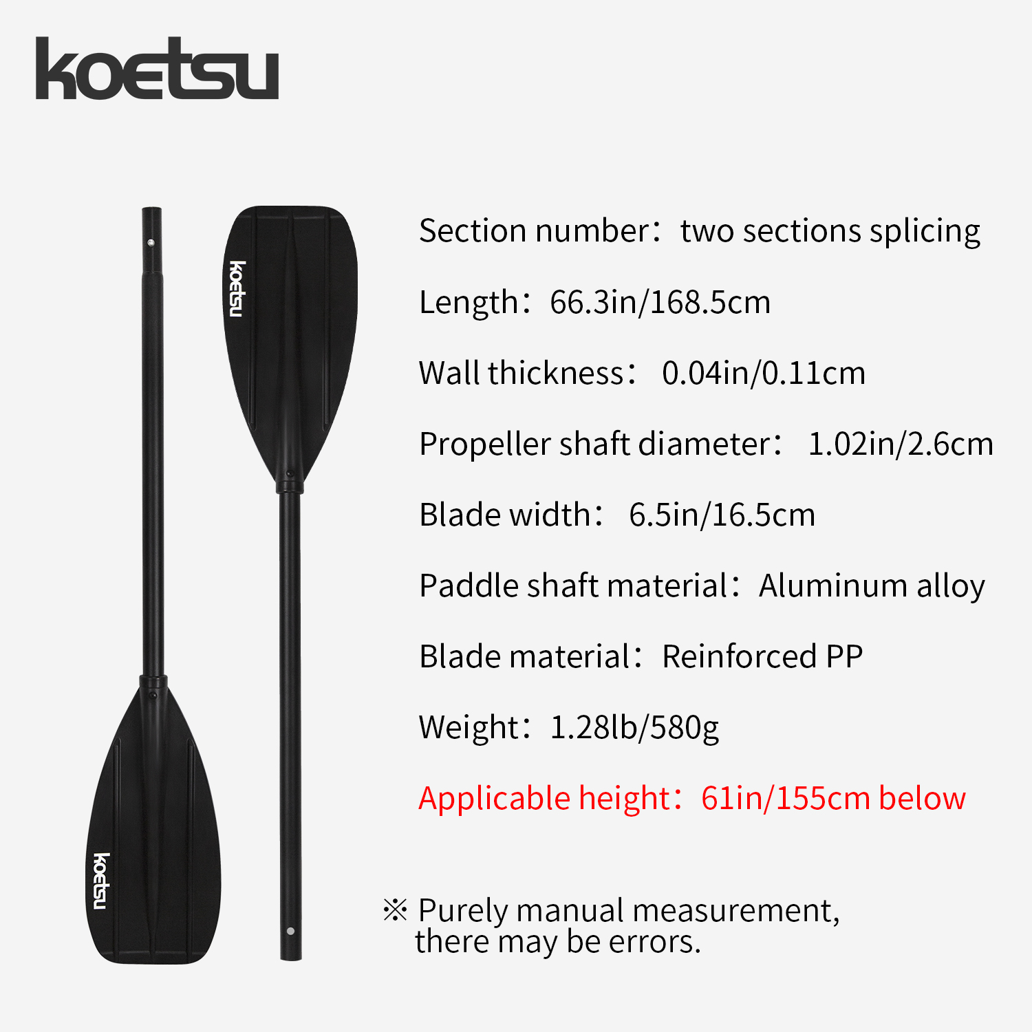 KOETSU Doppelköpfiges Kajakpad – Fishing Boat Paddle Bewertung und Preis